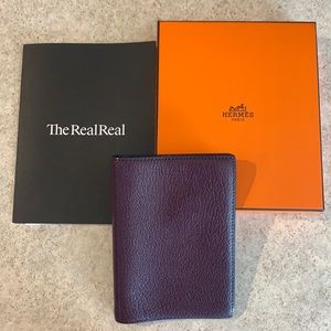 Hermès Globe-Trotter Teal Rasin Agenda Cover PM